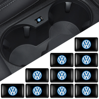 5/10PCS VW R Car logo 3D Epoxy Sticker Decals Accessories Car Valve for Volkswagen VW Golf 4 5 6 7 Bora MK7 Beetle Touran GTI