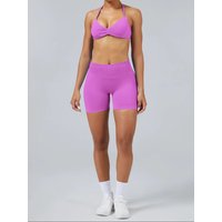 AliExpress Histello 2 Piece Sports Gym Set Strappy Bra Yoga Underwear Short Sport Leggings Bicycle Running Sportswear Woman Seamless Yoga Set