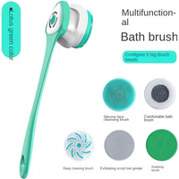 Silicone Body Scrubber Electric Shower Brush Cordless USBcharge Bath Washing Silicon Back Massage Foot Exfoliating Skin Friendly
