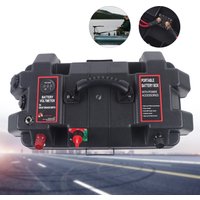 Trolling Motor Battery Box Multifunction Waterproof Portable Battery Box RV Battery Box for SUV Travel Car Boats Outdoor Marine