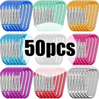 Colorful Carabiner Keychain Alluminum D-ring Buckle Spring Carabiner Snap Hook Clip Keychains Outdoor Camping Daily Use Tool