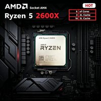 Ryzen 5 2600X AMD 6C 12T 3.6GHz 95W LGA AM4 Gaming CPU Processor Without Package R5 2600X Plus Gift 8K HD