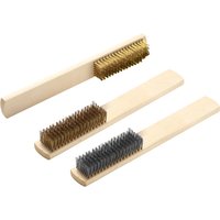1PC Brass Wire Brush with Wood Handle Jewelry Polishing Grinding Cleaning Tool