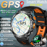 2026 New Military GPS Sports Smart Watch Men Compass 3ATM Waterproof Swim Fitness Tracker AMOLED HD SmartWatches 580Mah Battery