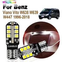 2Pcs T10 LED Bulbs For Mercedes Benz Viano Vito W638 W639 W447 1996-2017 2018 Car Interior License Plate Parking Lights