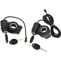 Electric Scooter LCD Thumb Throttle Voltmeter Digital Voltage Display Switch Power with Key Lock Bicycle Accessories