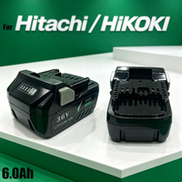 For HiKOKI Hitachi 18V 36V MultiVolt 6.0Ah Li-ion Battery Compatible with Metabo HPT BSL36A18 BSL36B BSL1850 BSL1860 Power Tools