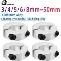 1Pc 3mm-100mm Diameter Shaft Collar Aluminum Alloy Clamp-Type Collar with Screws Durable Double Split Fixed Locking Limit Ring
