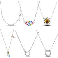 Pendentif plaqué argent minimaliste pour femme, breloque, convient au collier de marque originale, cadeau de travail de bijoux à bricoler soi-même