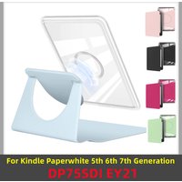 360 Rotating Stand Clear Case for Kindle Paperwhite 5th 6th 7th Generation 2015 2017 KPW123 DP75SDI EY21 6'' Ebook Smart Cover