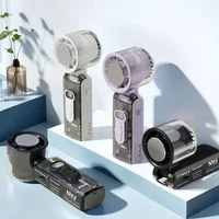NEW 100-Speed Turbo Fan with LED Light | Portable, Rechargeable & Foldable | Handheld Cooling for Camping, Home & Office