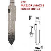 10pcs Uncut Flip Metal Key Blade 27# MAZ20R MAZ24 HU87R HU133 for Mazda Suzuki for KD Keydiy Xhorse VVDI Remotes Universal No.27