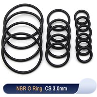 10/50Pcs NBR O Ring Nitrile Rubber Gasket Thickness CS 3mm OD 9~150mm Black Round O Type Corrosion Oil Resist Sealing Washer
