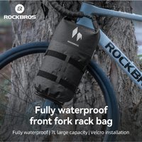 AliExpress ROCKBROS Bicycle Rack Bag 7L Large Capacity Seamless Fully Waterproof Bike Front Fork Rack Bag with Reflective LOGO Cycling Bag
