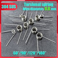 High Performance Precision Stainless Steel V Shaped Torsion Spring 0.6mm Wire Diameter 5 Pieces Customizable