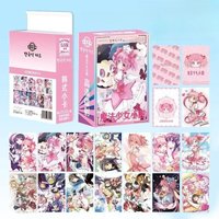 55Pcs/Set Anime Madoka Magica Laser Lomo Card Game Kaname Madoka Tomoe Mami Akemi Homura Miki Sayaka Characters Photo Cards Gift