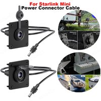 For Starlink Mini DC 5.5*2.1 Female Power Connector Cable Waterproof Wall Socket Passthrough Port for RV Boat Battery Box Outlet