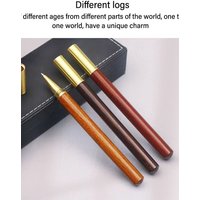 High Quality Wood Body Ballpoint Pen Brass Business Fountain Pen Students Gift Gel Pen School Office Supplies