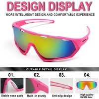 AliExpress NONE Pink Cycling Glasses Women Girl Mountain Road Bike Sunglasses MTB Sports Goggles Bicycle Triathlon Running Bike Outdoor Baseball