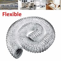 4Inch Ventilation Pipe Aluminum Pipe Ventilation Hose Flexible Exhaust Pipe 2M For Air Conditioning Kitchen Bathroom Greenhouse