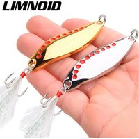 Limnoid 2Pcs Metal Vib Leech Spinners Spoon Lures 5g 7g 10g 15g 20g Artificial Bait Lure Fishing Tackle for Bass Pike Perch