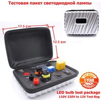 110V 220V to 12V Test Tester Bag for Car Auto Headlight LED Bulb T10 C5W H8 H9 H11 H7 H4 9005 Power Tester Testing Case
