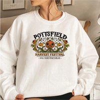 Vintage Pottsfield Ernte Festival Sweatshirt Über Die Garten Wand Hoodie Kürbis Halloween Herbst Sweatshirt Retro Halloween Top