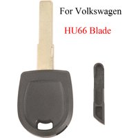jingyuqin 10pcs Transponder Car Key Blanks Case HU66 Blank Blade For VW Passat Golf Phaeton Kaninchen Beetle Cabriolet Polo