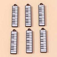 10Pcs Lovely Enamel Musical Instrument Piano Charms Pendant for DIY Bracelet Necklace Handmade Jewelry Making Accessory