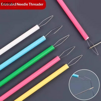 10Pcs Leader Beader Threading Needle Sewing Tools Cylindrical Colorful Needle Threader Sewing Threader DIY Accessories〔CC55〕