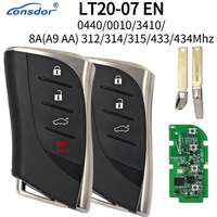 Lonsdor LT20-07EN Smart Remote Key 312/314.3Mhz 433.58/434.42MHz 8A AA A9 BA Chip For Lexus RX ES300h ES200 LS500 LS500H 0440