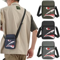 Casual Color Graffiti Men Shoulder Bag Large Capacity Oxford Crossbody Bags Small Square Bag