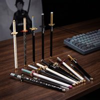 20cm Demon Slayer Signature Pen Shinobu Metal Real Size Katana Ballpoint Pen Anime Character Accessories Office Supplies Gifts