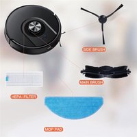 YCOC-Replacement Parts Kit(14PCS) For Laresar Mars01 Robot Vacuum Cleaner Accessories Roller Side Brush Mop Pads Hepa Filters