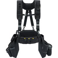 Carpenters Tool Belt with Suspenders Professional Tool Belt Combo Organizer With Tool Pouch Suspenders with 32 Pockets and Loops