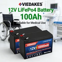High Capacity VIEDAKES 12V 100Ah LiFePO4 Battery with Charger Fast Shipping Batterie au lithium fer phosphate 12V 100Ah