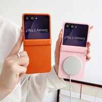 Fashion Dopamine Candy Color Magnetic Phone Case For Samsung Galaxy Z Flip 7 6 5 7 FE Wireless Charging Shockproof Hard PC Cover