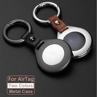 Metal Case for AirTag Holder Keychain Protective Cover Bracket for Air Tag Tracker Key Wallet Bag Luagge Pet Anti-loss