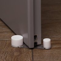 1pc Stainless Steel Door Stopper Floor Wall Silicone Rubber Stops Doorstop House Floor Door Wedge Stop Handle Protector