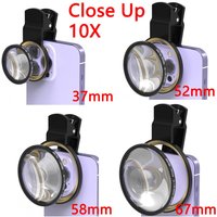 52mm 58mm 67mm Lens Filter Phone holder Clip Macro 10+ for Smartphone