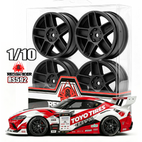 RED SPIDER 4pcs 54.1mm 1/10 RC On-Road Drift Racing Car Plastic Wheel Rim Wheel Hubs For 1/10 On Road Drift RC Car TT02 TT01