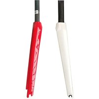 AliExpress NONE DODICI 700C Full Carbon Road Fixed Gear Fork 28.6MM Road Bike Full Carbon Straight Fork Red White Bike Parts