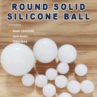 1-100PCS Diameter 1/2/2.5/3/3.5/4/4.5/5/5.5/6/6.5/7/7.5/8-75MM White Round Solid Silicone Balls For Lndustrial DIY Accessories