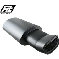 Stainless Steel Square Muffler Pipe 2.5 inch Inlet universal slant Exhaust Mufflers for Car
