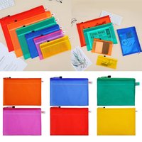 Office Supplies Paper Holder Transparent Document Bag Simple Zipper Large Capacity A4 File Folder Data Storage PVC Pencil Bag