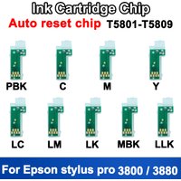 9 Color T5801-T5809 Ink Cartridge Chips For Epson Stylus Pro 3800 3880 Permanent Chip Sensor ARC auto reset chip