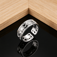 Wholesale Street all-match jewelry 925 Sterling Silver romantic Elephant Rings for Women adjustable Wedding accessories Gift