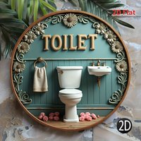 2D Metal Sign, Christmas Home Living Room Metal Wall Art, Restaurant Bathroom Bedroom Office Decor Gift