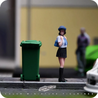 1/64 Cute Backpack Sweet Girl Miniature Scene Model 3D Color Printed Figure Miniature Ornament Car Model