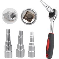 Durable Radiator Spanner Multiused Home Supplies Nipples Radiator Carbon Steel Ratchet Spanner 10-21mm Stepped Wrench Hand Tool